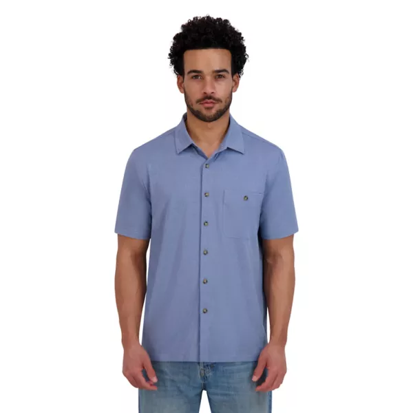 

Мужская легкая рубашка с одним карманом на пуговицах Zeroxposur, синий