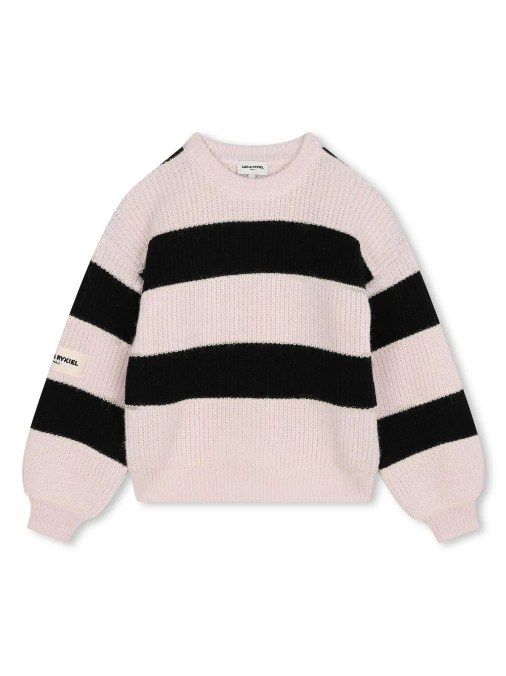 

Джемпер в полоску с нашивкой-логотипом SONIA RYKIEL ENFANT, нейтральный