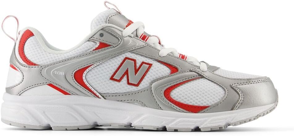 Мужские кроссовки New Balance 408 V1, белый/красный — фото 3