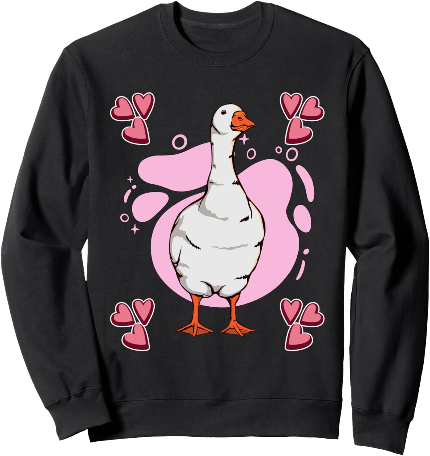 

Толстовка с изображением гусиного сердца Funny Goose Stuff, черный