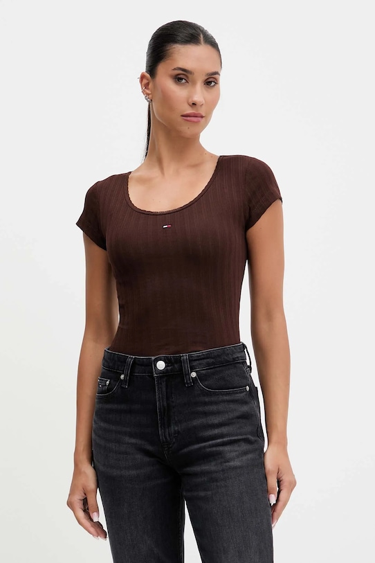 

Футболка Tommy Jeans, коричневый