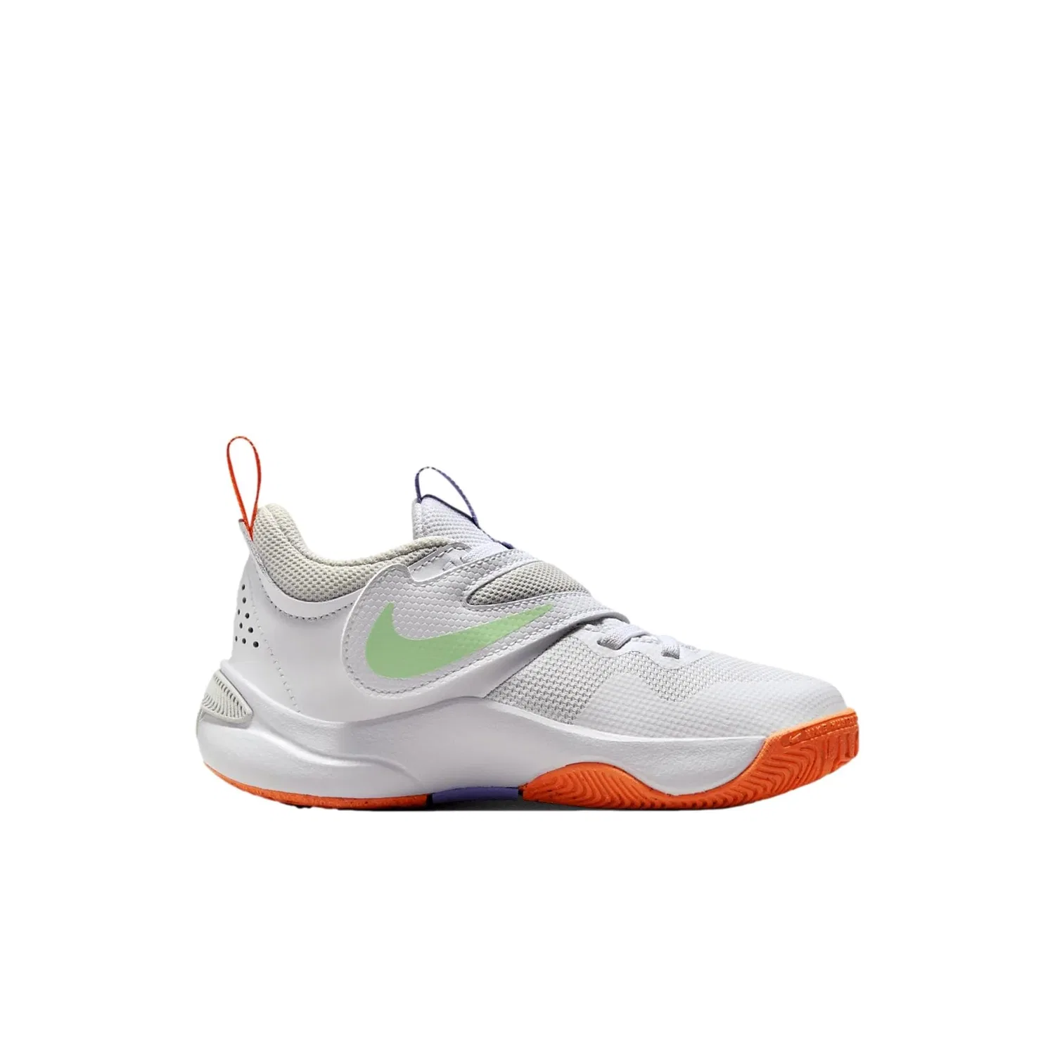 Кроссовки Nike Team Hustle D 11 White / Total Orange - Vapor Green DV8994-103 для дошкольников — фото 2