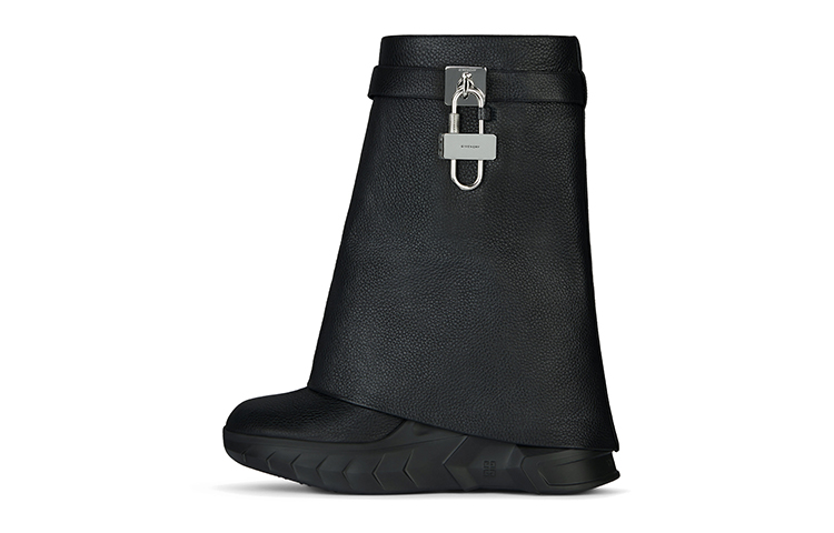 Сапоги женские Shark Lock до колена, высокие, черные Givenchy