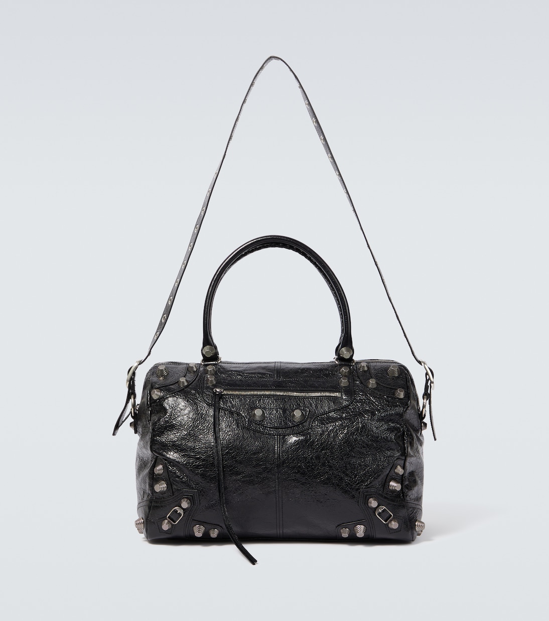 

Кожаная дорожная сумка Le Cagole Balenciaga, черный