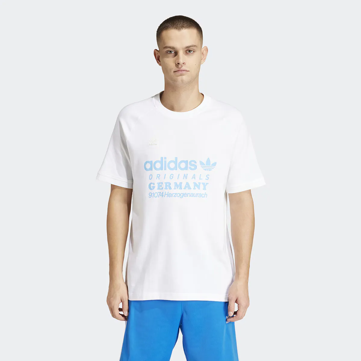 

Мужская футболка Adidas Originals с ретро-графикой, белый