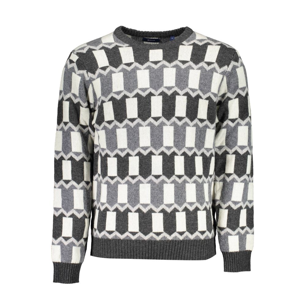 

Серый шерстяной мужской свитер Gant