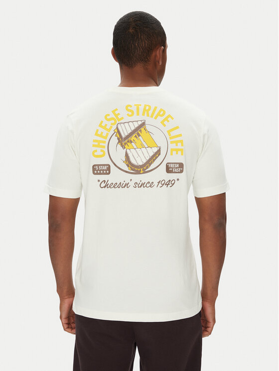 Футболка обычного кроя Food Grilled Cheese Graphic JM6459 Adidas, белый — фото 3