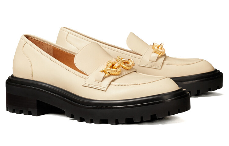 Женские повседневные туфли женские кремово-белые Tory Burch — фото 3