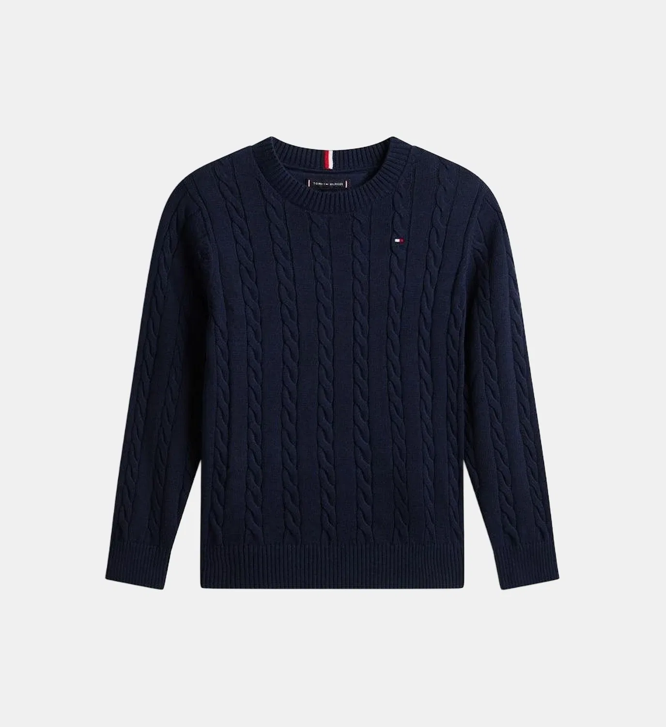 Фирменный свитер из крученого хлопка Tommy Hilfiger, синий