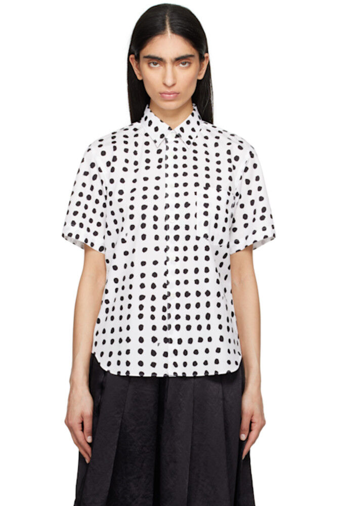 

Белая рубашка с коротким рукавом Black Comme des Garçons