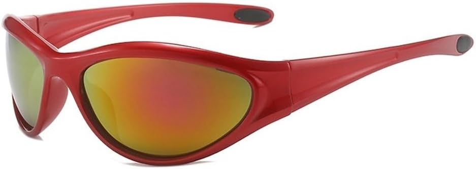 

Ретро-солнцезащитные очки «кошачий глаз» для женщин, модные очки с градиентным зеркальным покрытием, защита от УФ-излучения UV400 для мужчин, спортивные очки в стиле панк для активного отдыха SKFGNX, Red Red Mirror