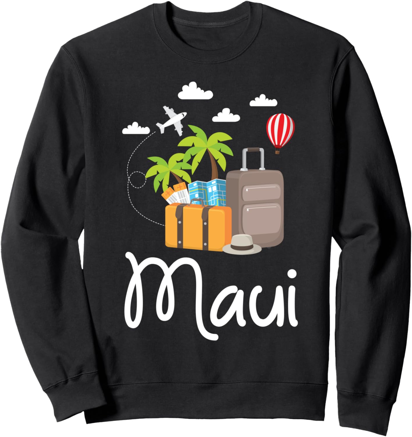 

Толстовка с надписью «Мауи, Гавайи» Check Out Our Cute Travel Gifts, черный