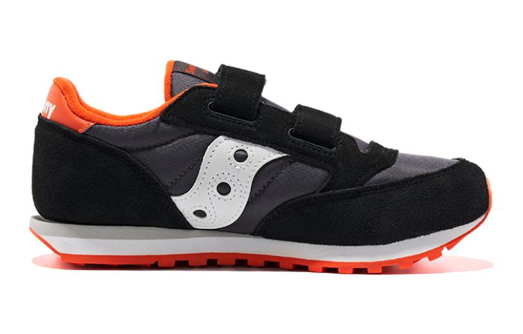 Saucony Детские кроссовки Jazz Double HL с низким верхом, износостойкие, черные, серые, оранжевые — фото 3
