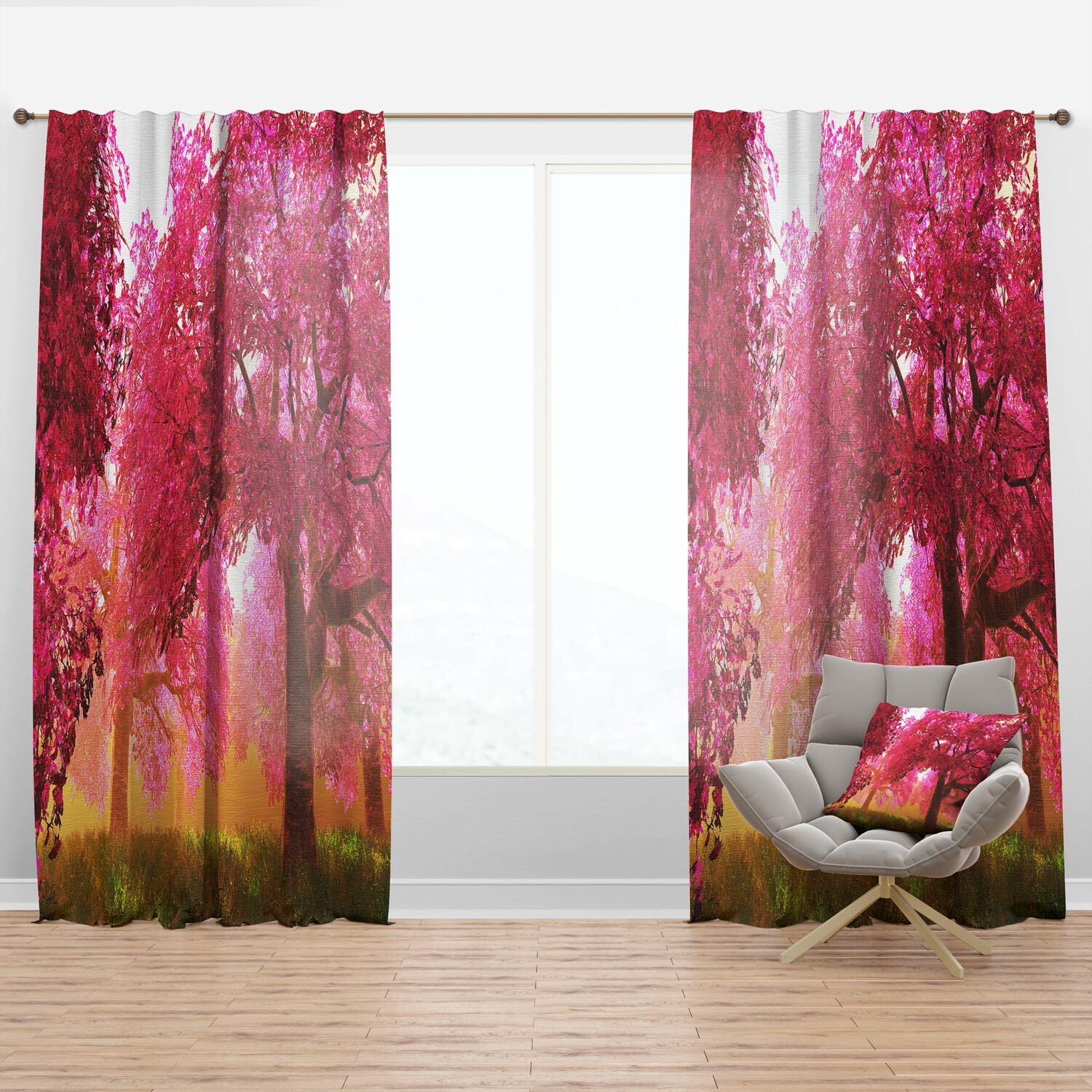 

Панно для штор Designart, красный