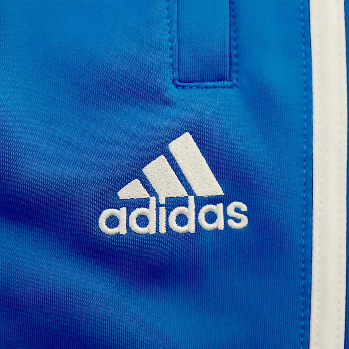 Adidas Детские вязаные спортивные штаны blue white — фото 4