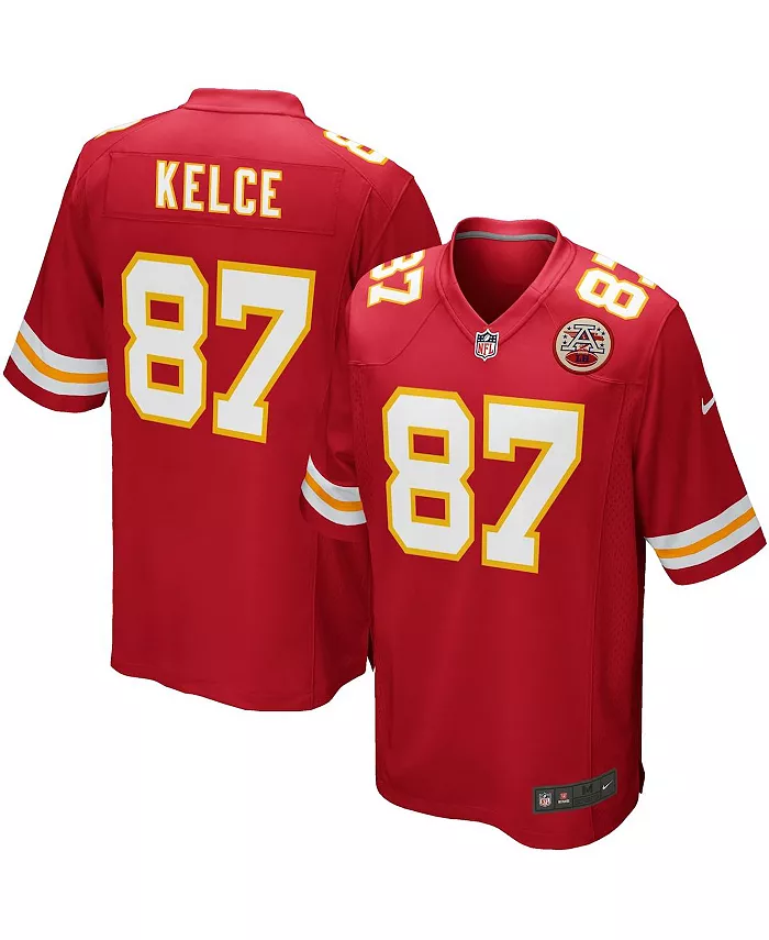 

Мужская игровая футболка Travis Kelce Kansas City Chiefs Nike, красный