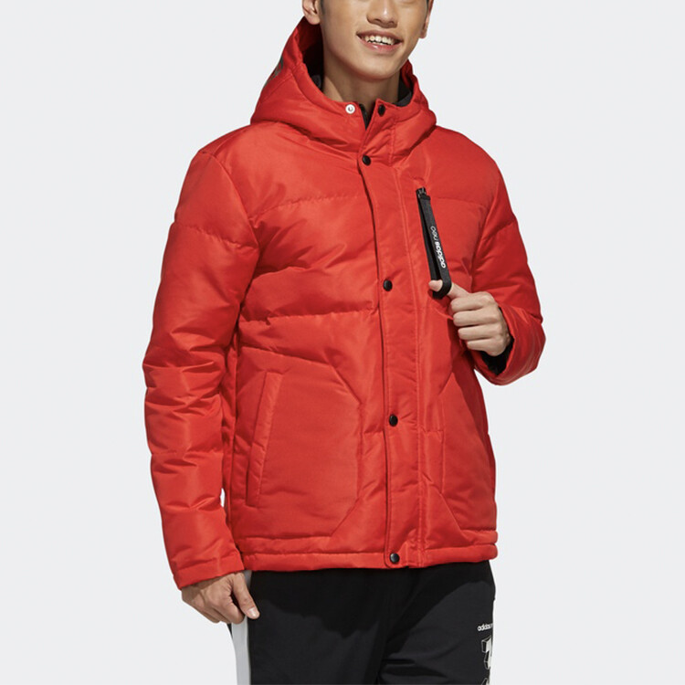 Стеганая куртка мужская светло-алая Adidas Neo, цвет Light Scarlet — фото 3