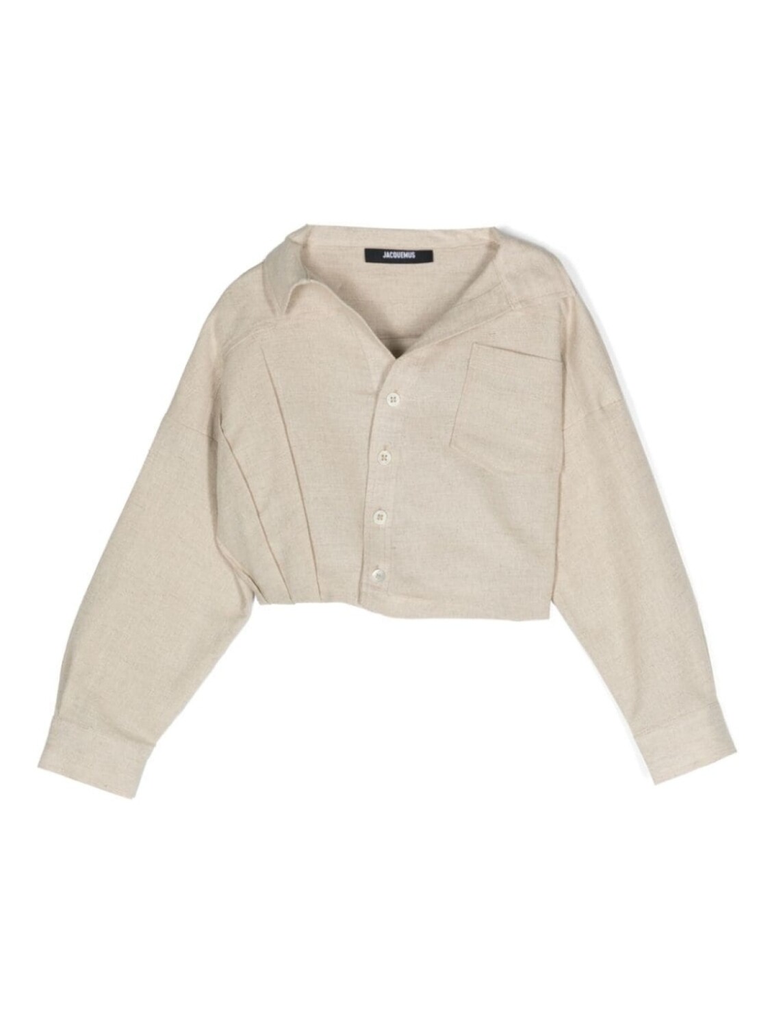 

Jacquemus рубашка Le Mejean из смеси хлопка и льна, нейтральный цвет