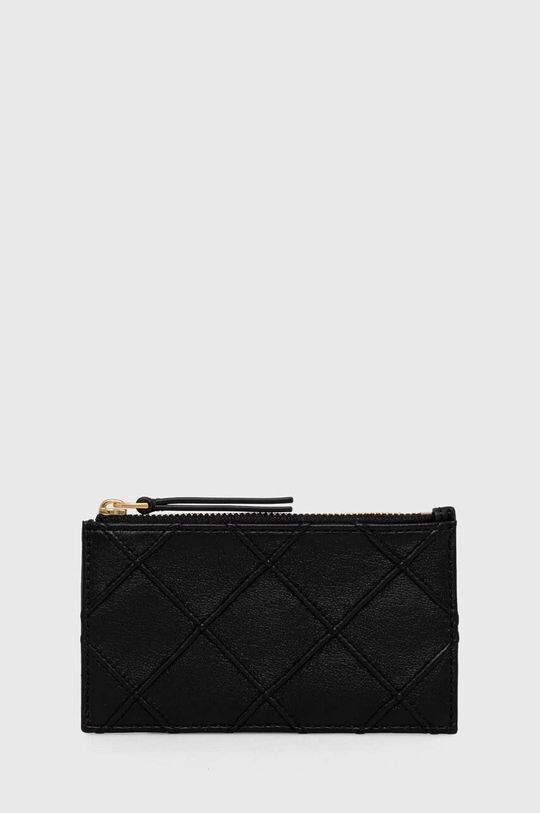 

Кожаный кошелек Fleming с мягкой молнией Tory Burch, черный