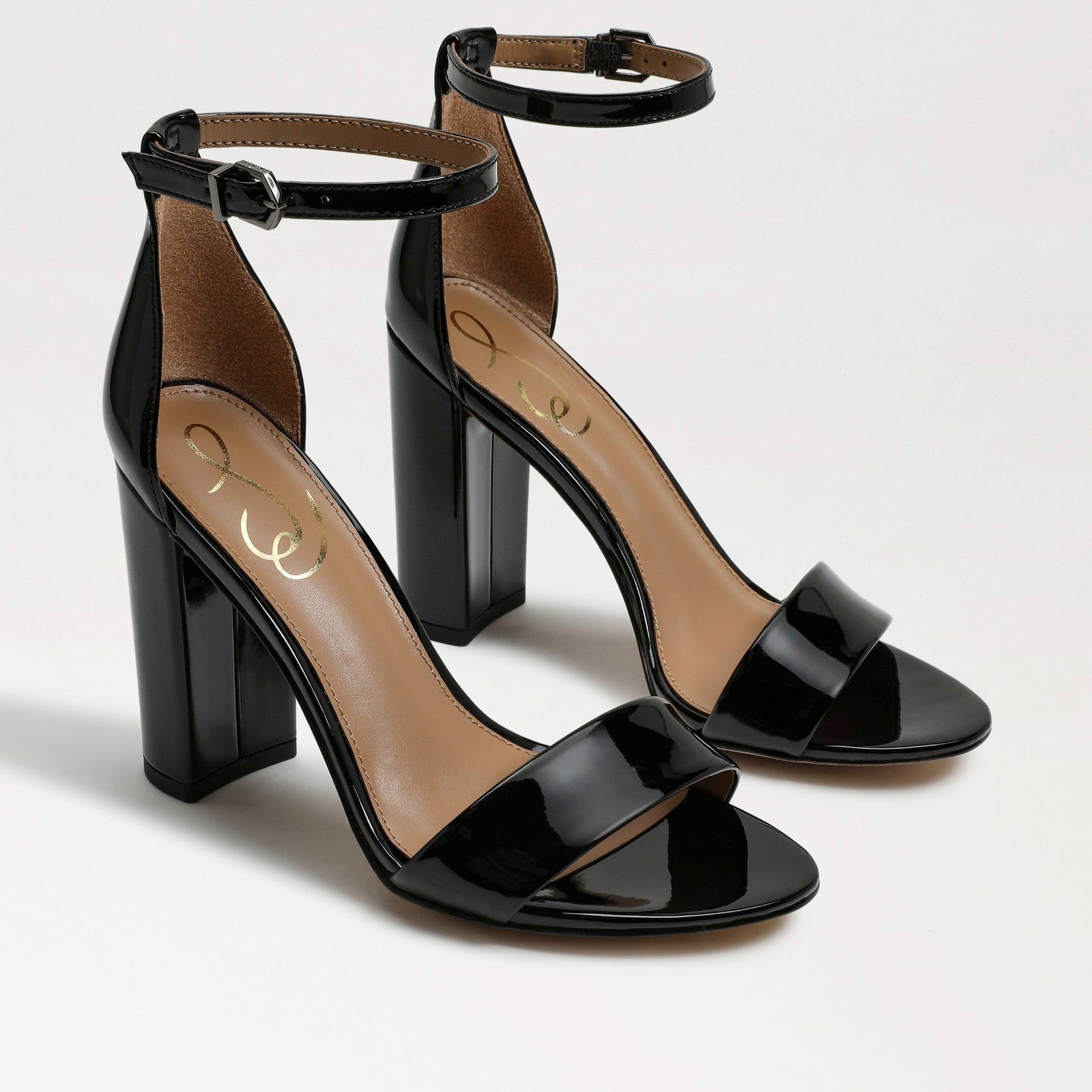 Сандалии Sam Edelman Yaro женские черные с ремешком на щиколотке и квадратным каблуком — фото 4