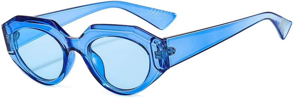 

Солнцезащитные очки UV400 - Панк, овальные, «кошачий глаз», панк, леопардовый принт, для женщин и мужчин, для бега и активного отдыха generic, C6blue-blue