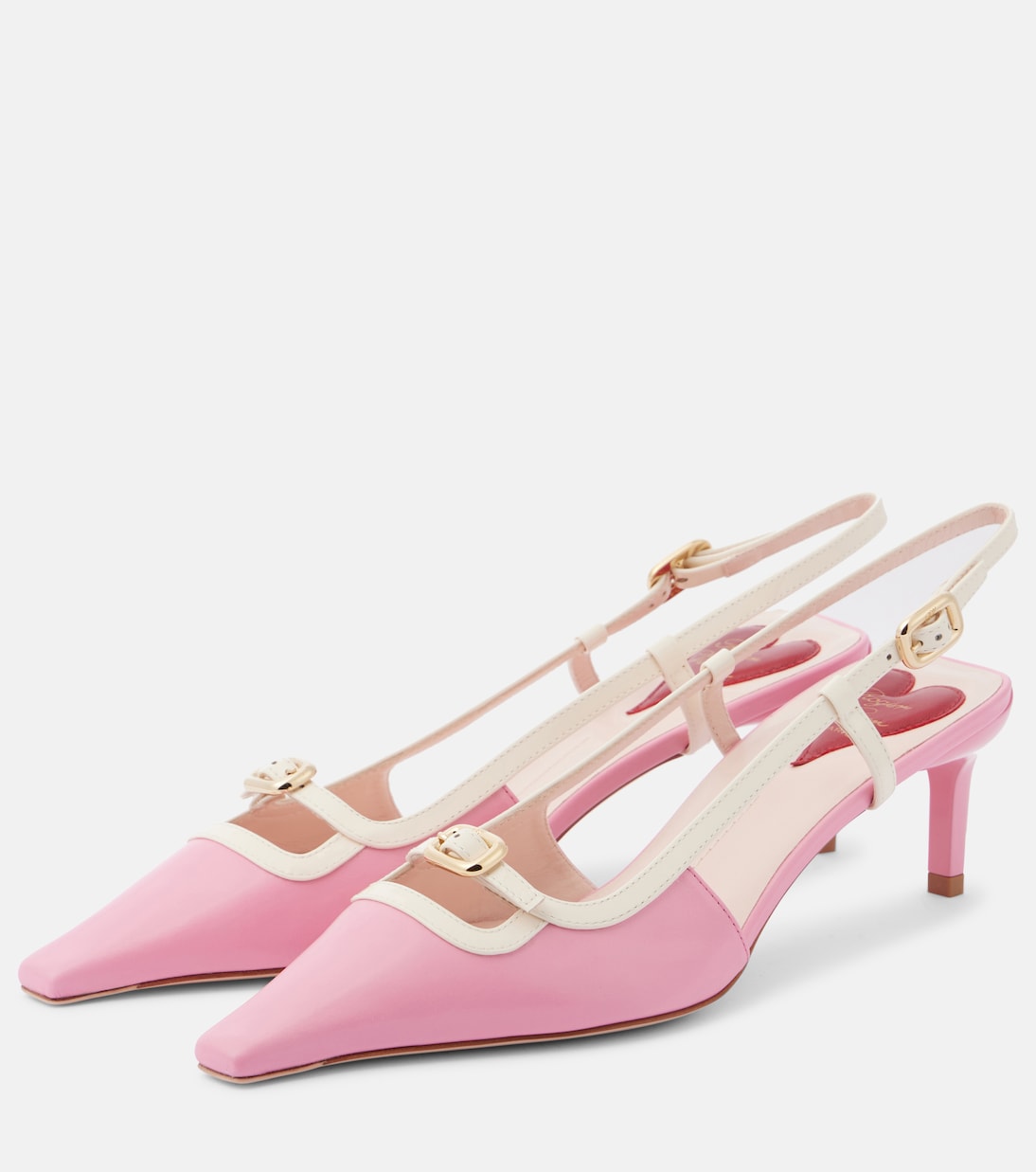 Туфли-лодочки Viv' Canard из кожи с открытой пяткой Roger Vivier, Sachet Pink + Cire — фото 4