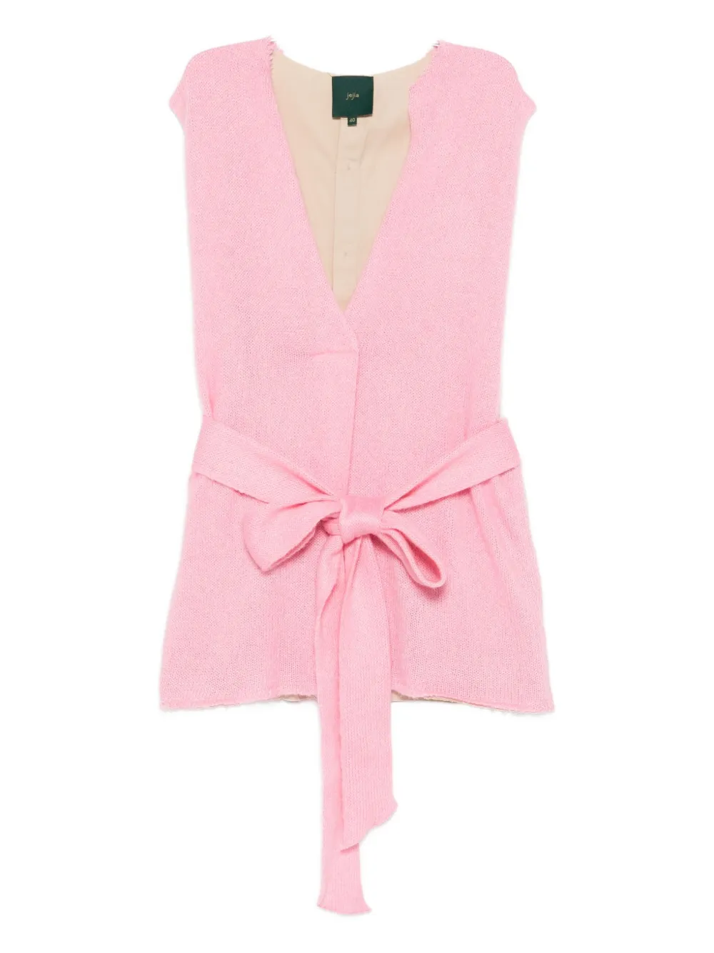 

Топ с поясом и V-образным вырезом Jejia, розовый