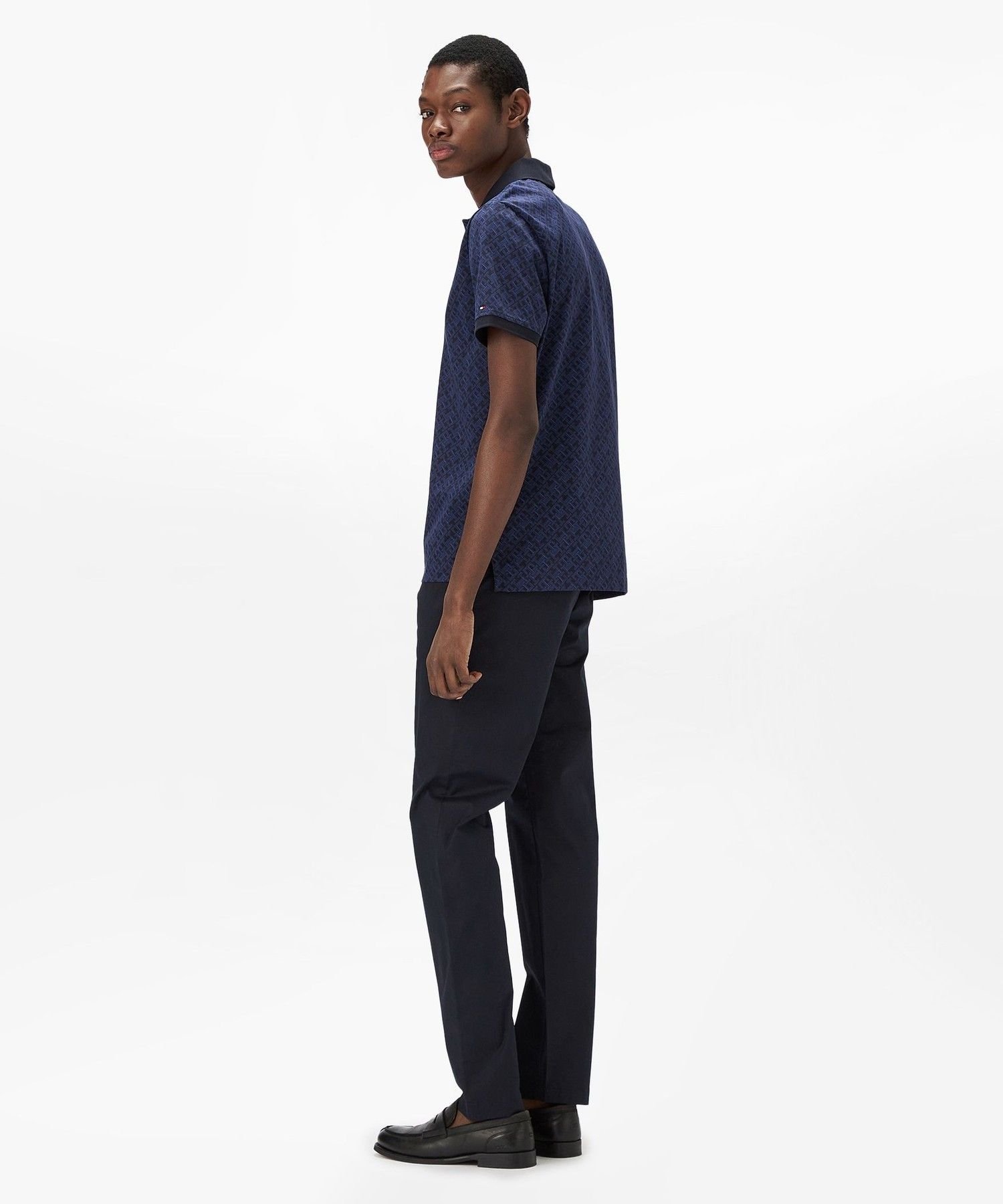 Поло с монограммой, стандартного размера TOMMY HILFIGER, Blue 0GY — фото 3
