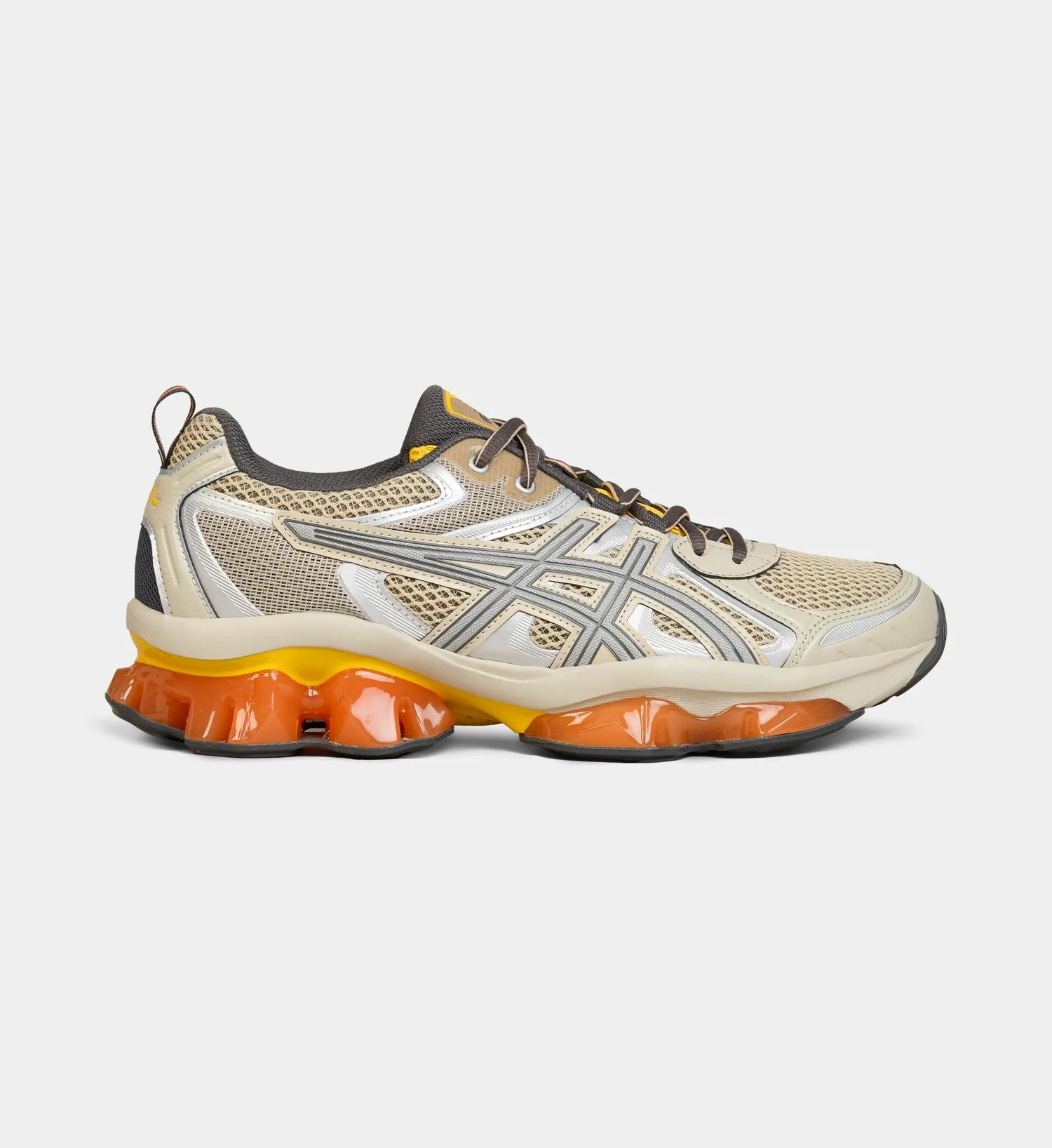 Кроссовки низкие Gel-Quantum Kinetic с эффектом сетки и глянцевым блеском ASICS, бежевый