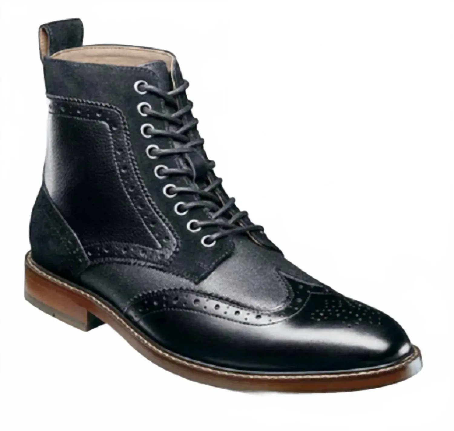 Stacy Adams Мужские ботинки Finnegan Wingtip, черные с разноцветным принтом