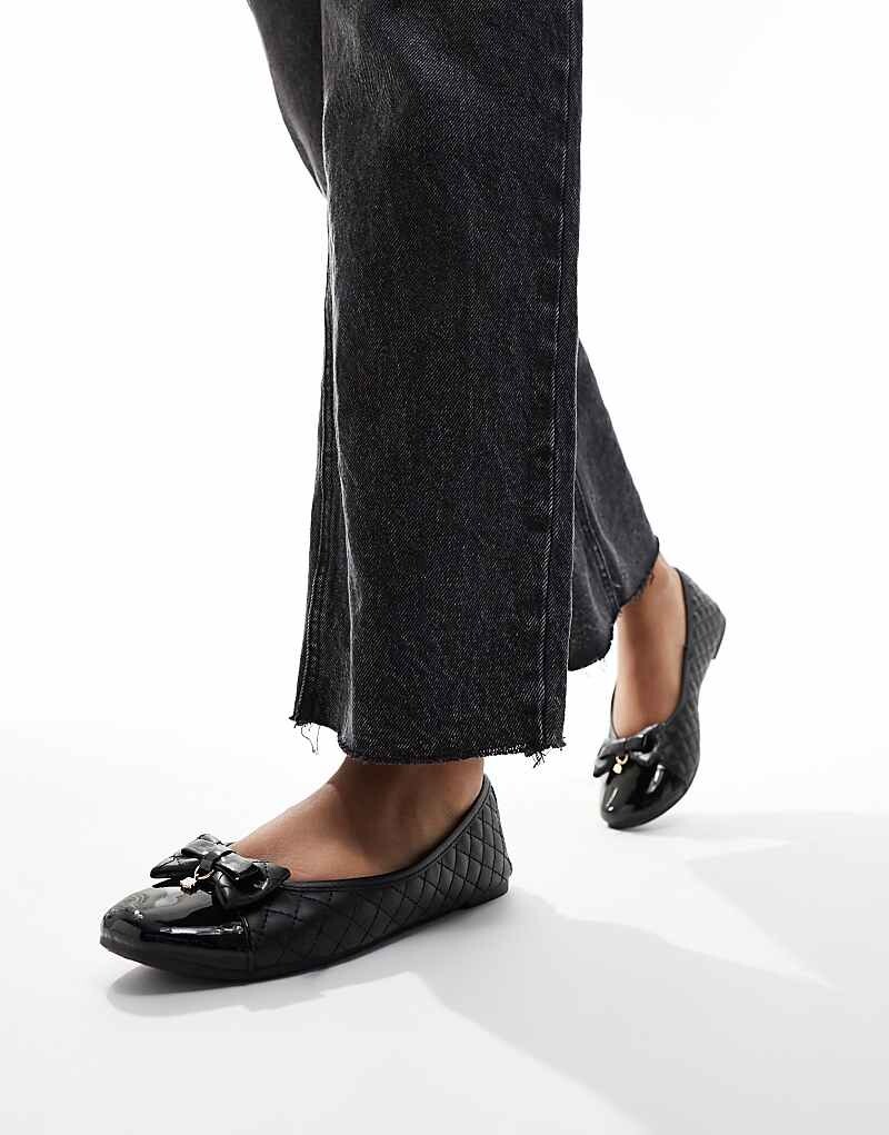 

Черные балетки River Island – с бантом