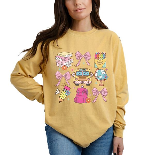 

Coquette school chart garment dyed лонгслив Simply Sage Market, Mustard