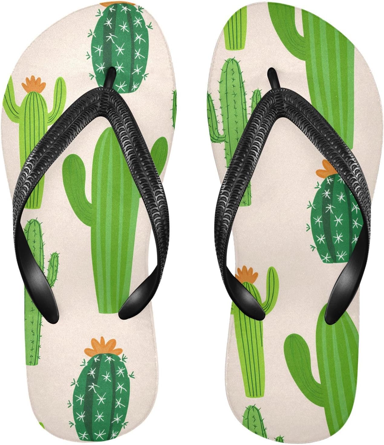 

Мужские и женские пляжные шлепанцы Cactus Plant бежевого цвета, резиновые, с противоскользящей подошвой, для летнего отдыха и прогулок Sinestour