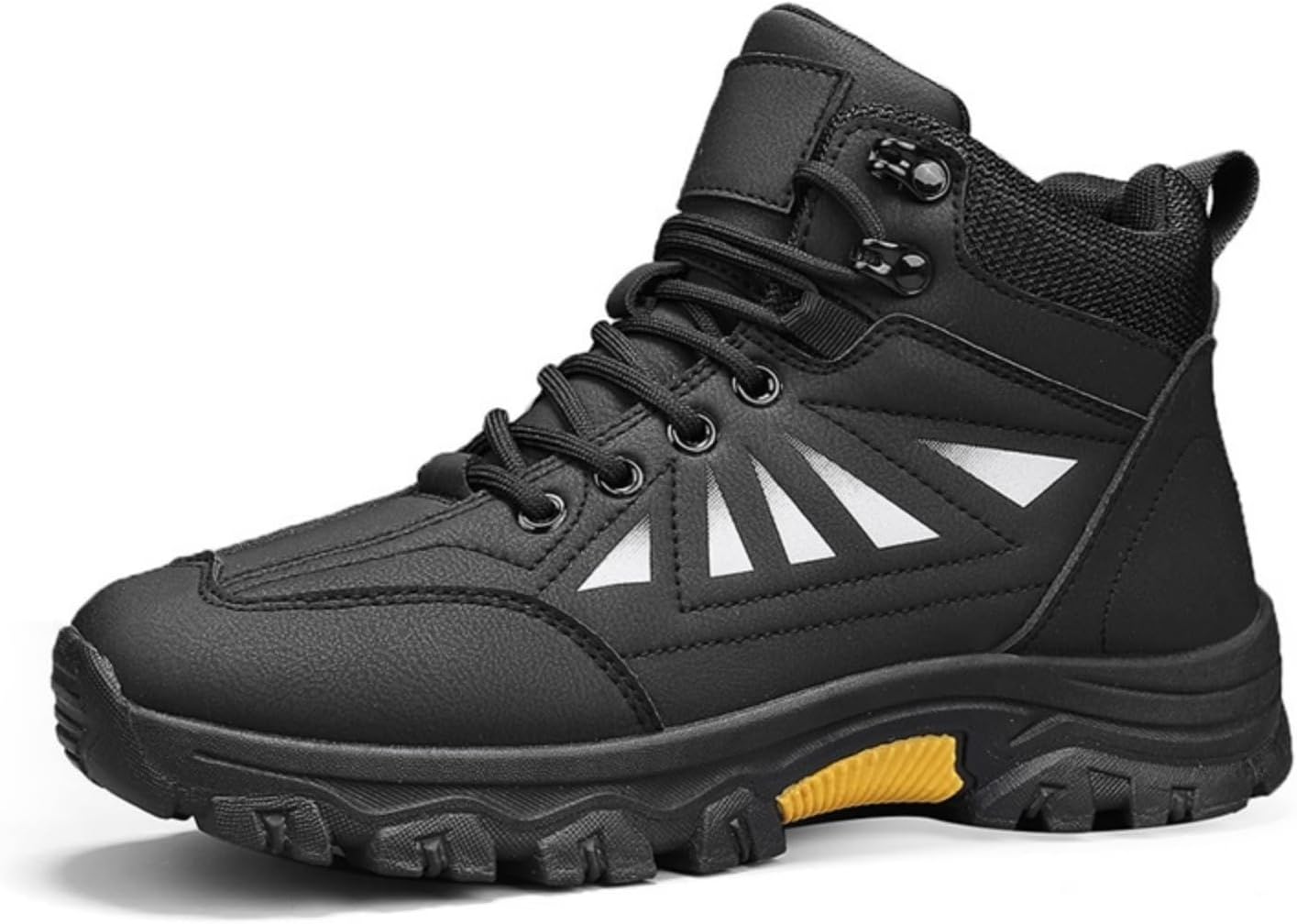 

Высокие мужские трекинговые ботинки Kelibasi с шнуровкой, синтетическим верхом, противоскользящей резиновой подошвой и поддержкой щиколотки для походов и активного отдыха на свежем воздухе, черный