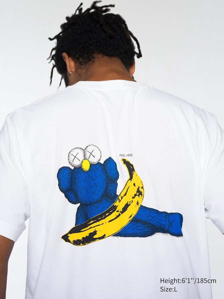 

Футболка с графическим рисунком kaws + warhol ut Uniqlo, цвет 00 белый