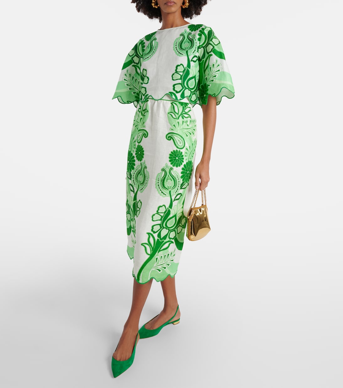 Туфли-лодочки Purist из замши с открытой пяткой Aquazzura, Rich Emerald — фото 2
