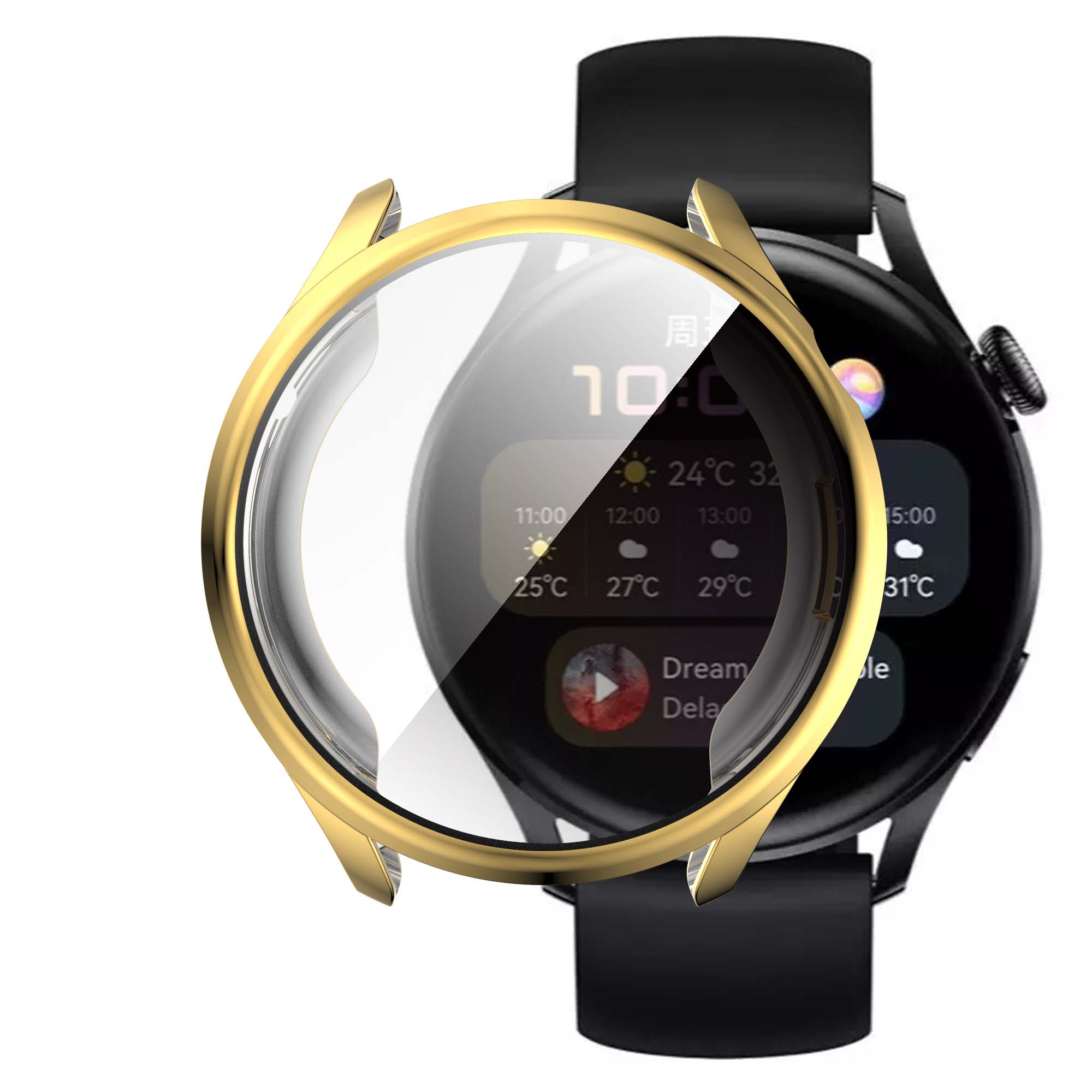

CHENSONG Часы Protective Case Huawei PC Plastic Case Material Watch3/3pro, Application: Watch3 Full Pack Protective Case - Gold