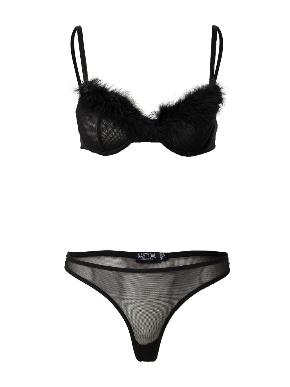 

Комплекты нижнего белья с бюстгальтером-балконетом Nasty Gal, черный