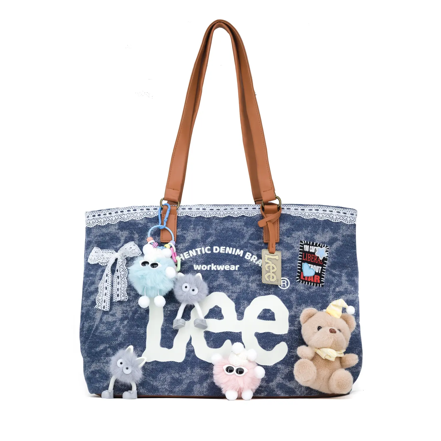 

Классическая 101 тканевая сумка через плечо тоут Regular женская кукла праздничная Lee, Doll Holiday