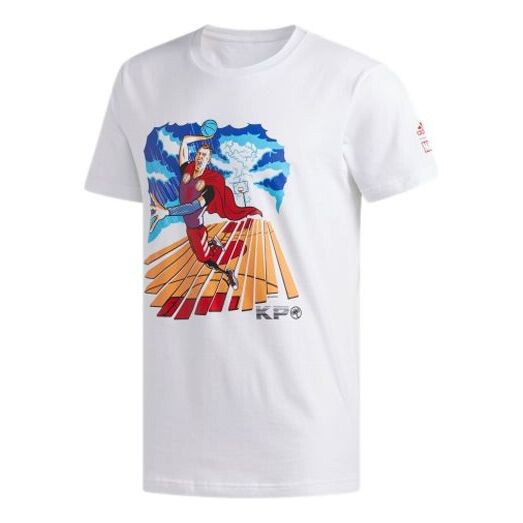 

Футболка x marvel kp thor the avengers basketball short sleeve white Adidas, белый