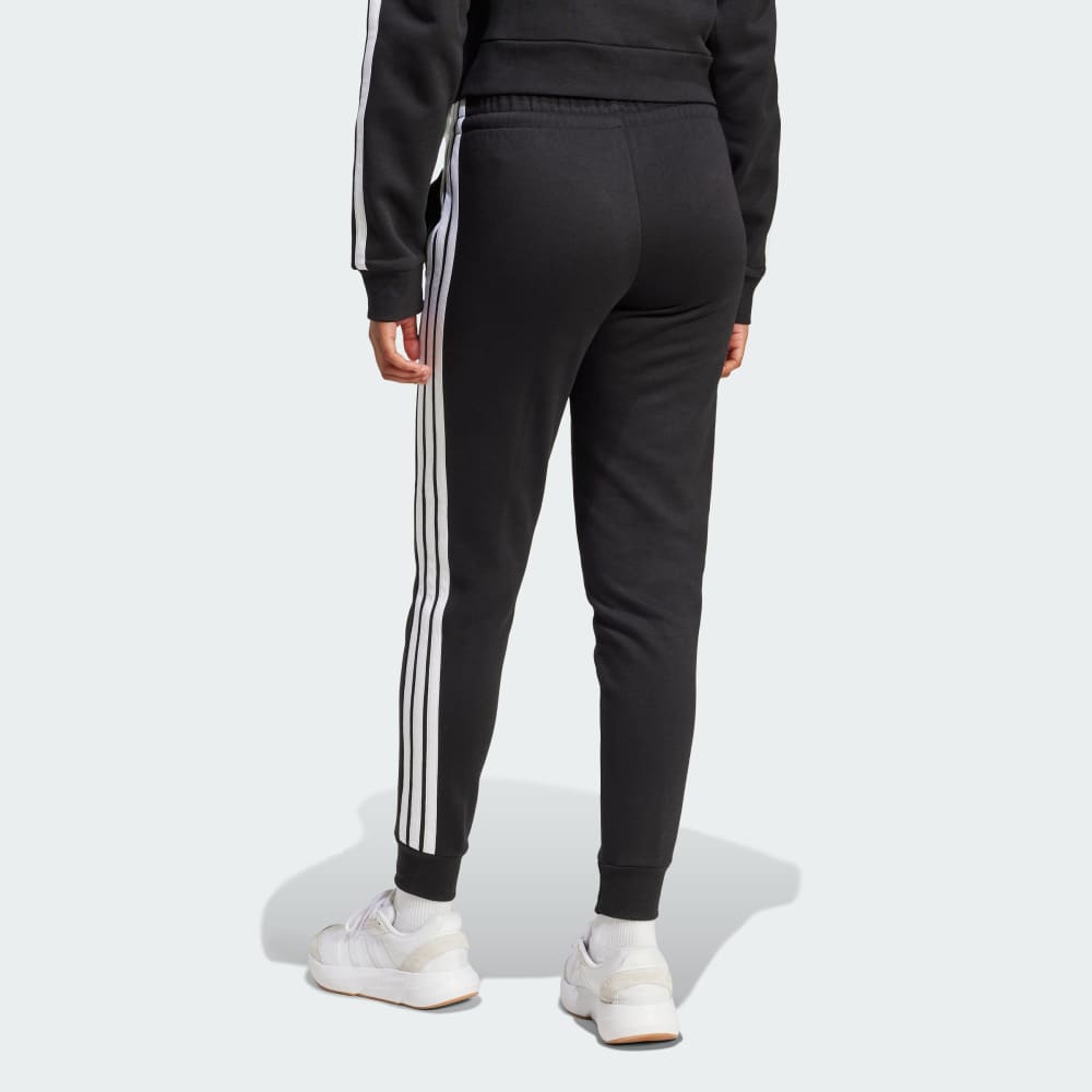 Спортивные брюки Adidas Essentials 3-Stripes Fleece Slim Pants, черный/белый — фото 2