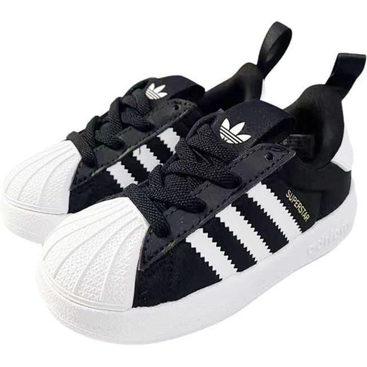 Adidas Originals Кроссовки AdiFOM Superstar Low Top для малышей черно-белые — фото 3