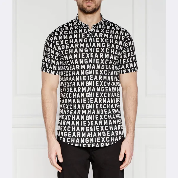 

Рубашка узкого кроя Armani Exchange, черный