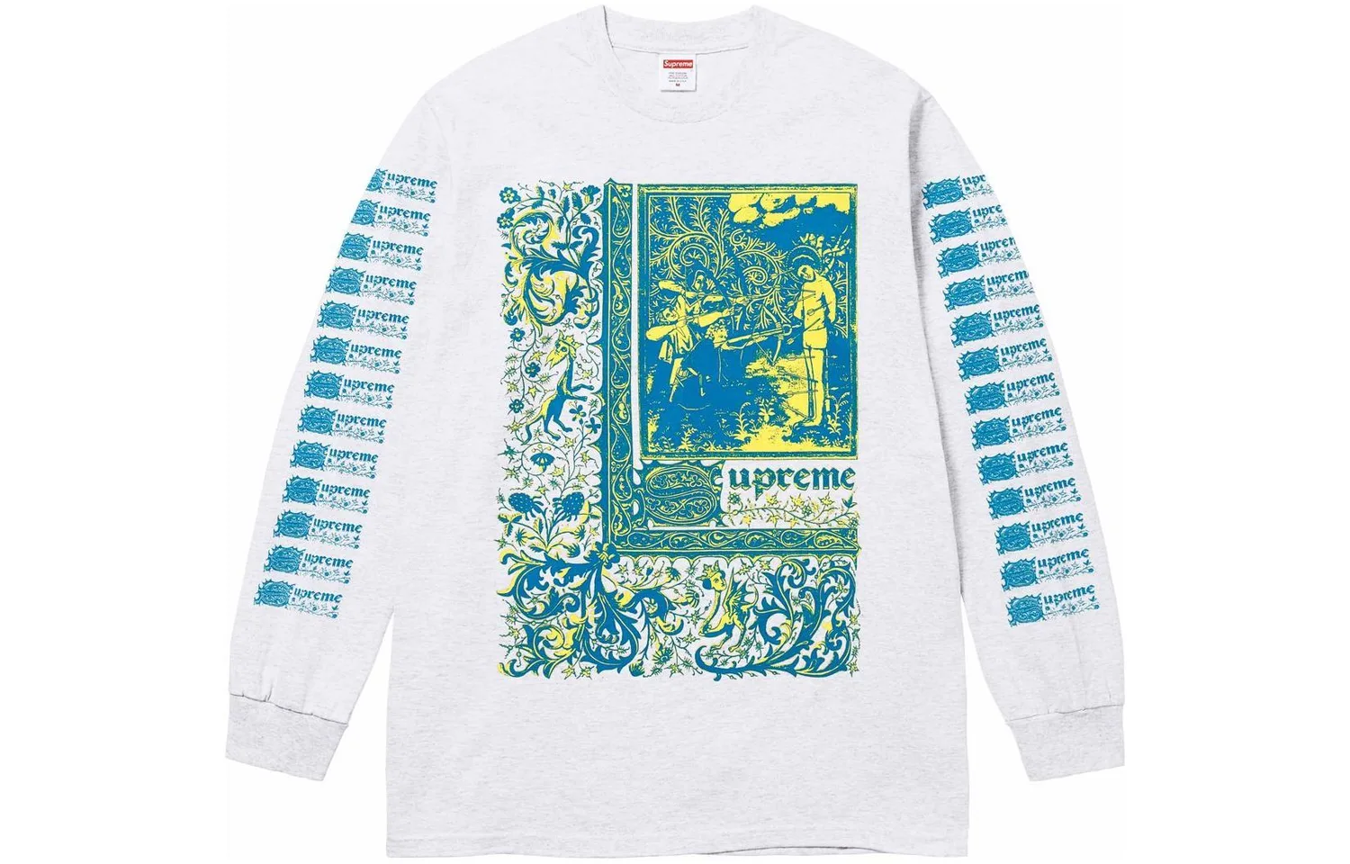 Футболка с длинным рукавом Saint Sebastian Supreme, Gray/Ash Grey