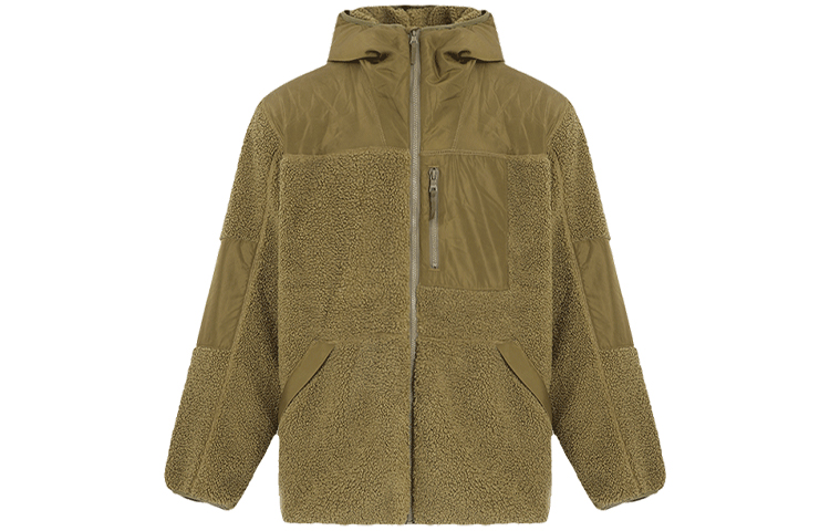 Однотонная утепленная куртка с капюшоном мужская карамельный кофе Levis — фото 2