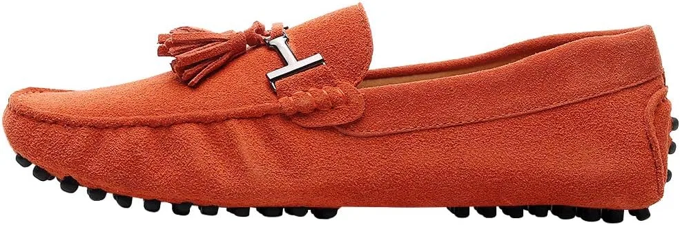 Мокасины замшевые ANUFER Tassel Moccasins, оранжевый — фото 2