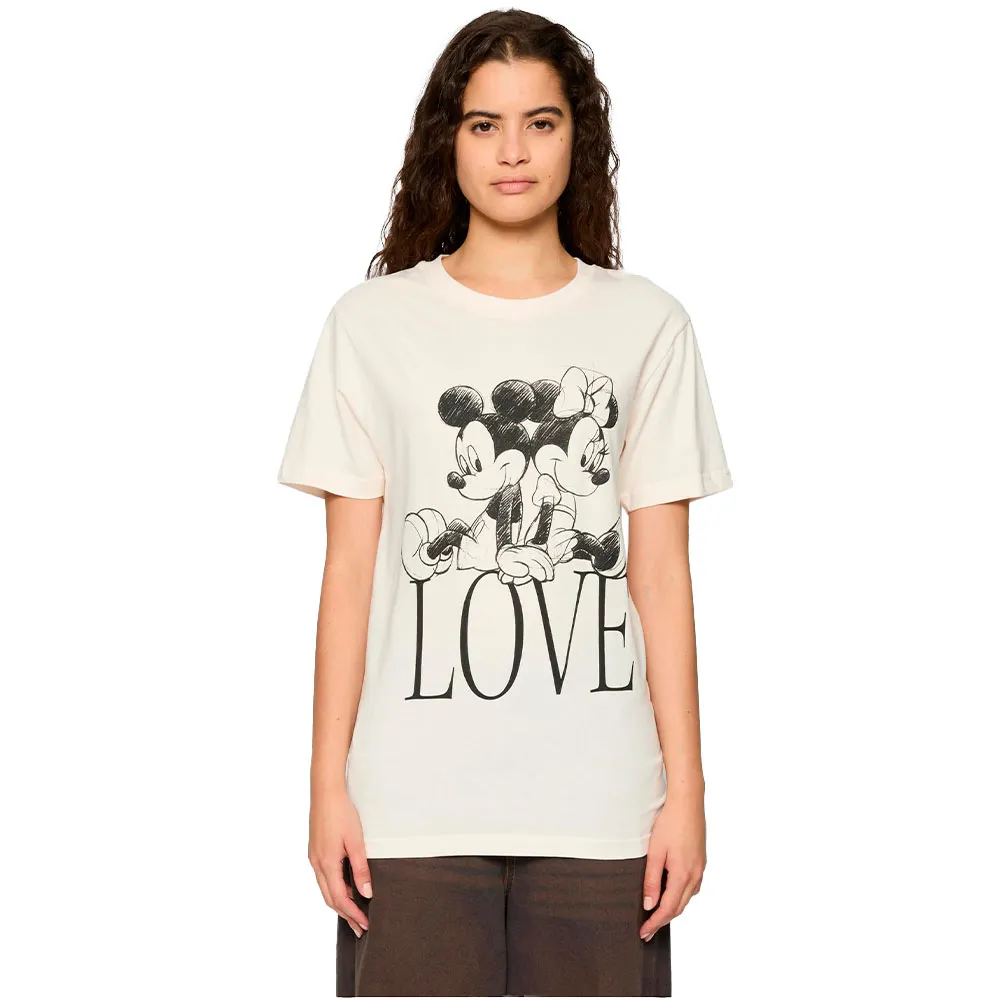 

Футболка с коротким рукавом Mc Clothes Minnie Loves Mickey, бежевый