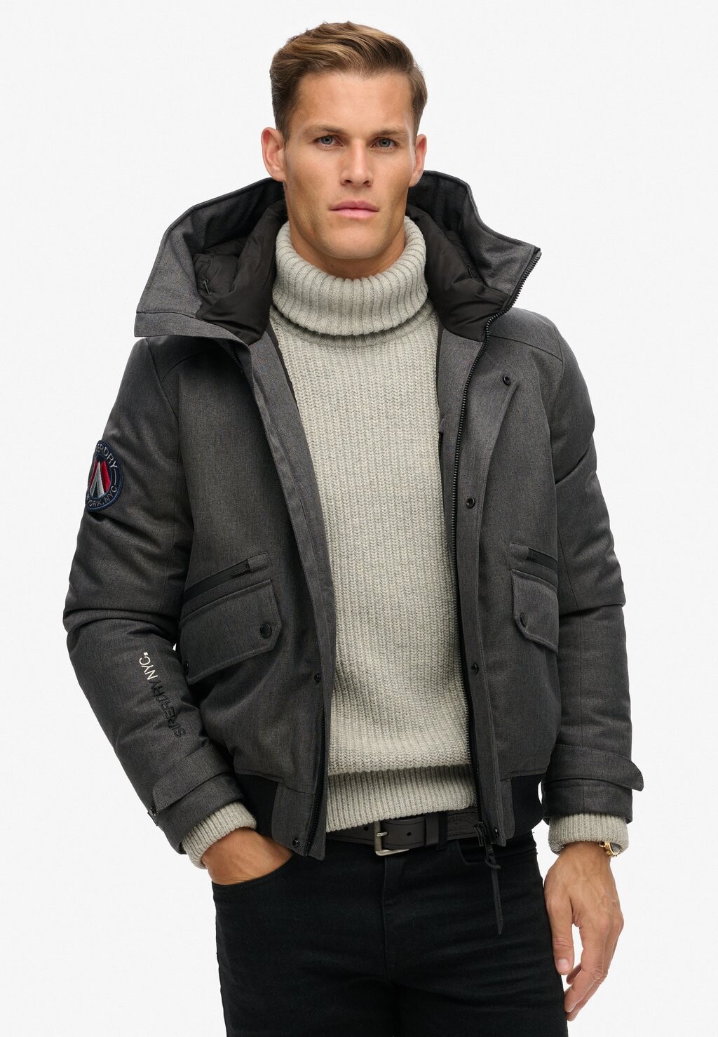 Легкая куртка CITY PADDED Superdry, темно-серый — фото 2
