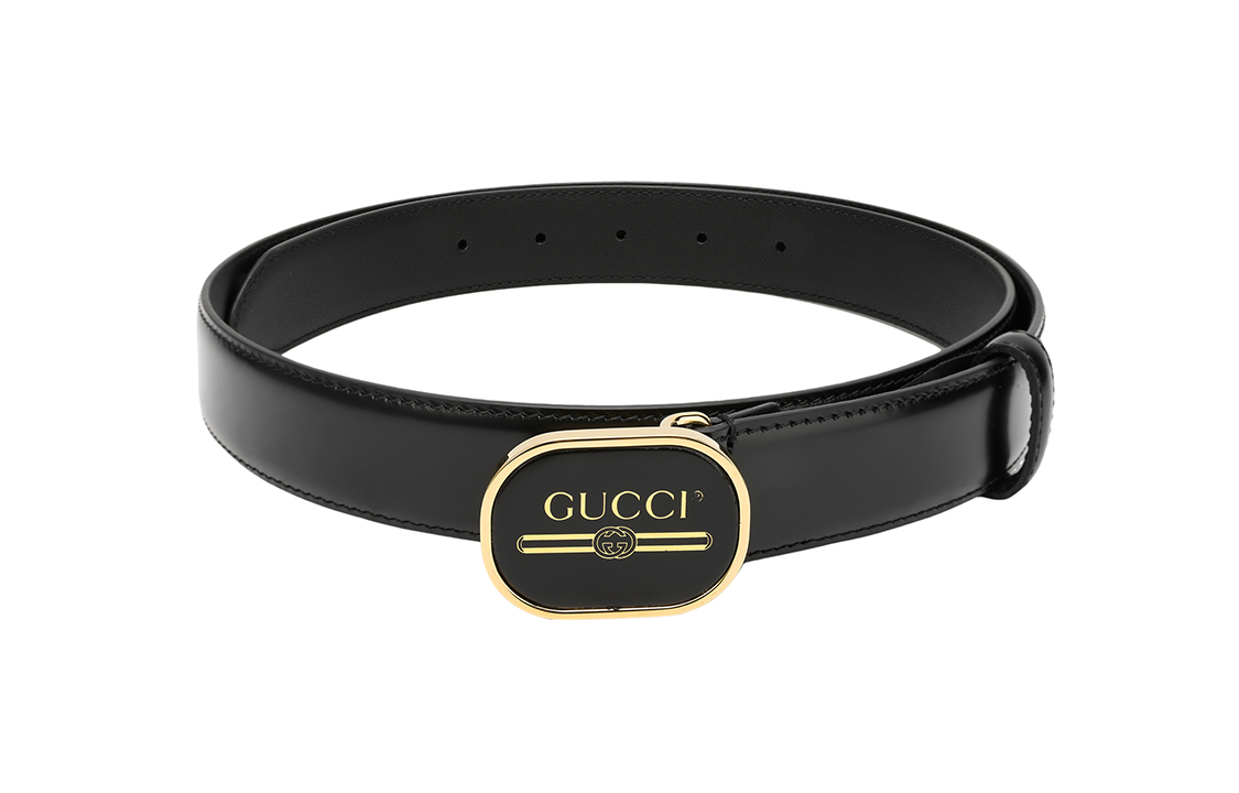 Кожаный ремень мужской черный ширина 3 см GUCCI — фото 4