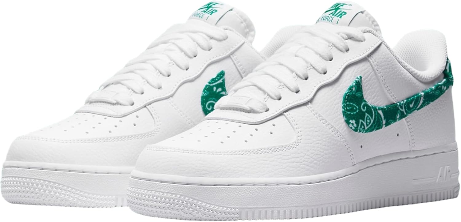 Мужские кроссовки Nike Air Force 1, белый/зеленый — фото 3